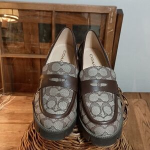 Coach W  Brown Signature Loafers  M